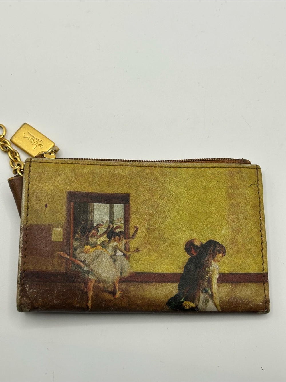 Jeon leather coin purse with art pattern - Picture 2 of 3